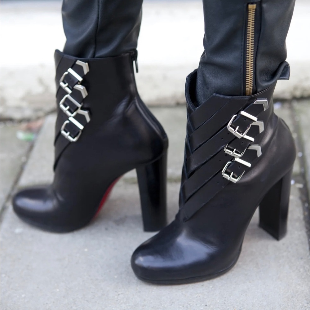 Christian Louboutin Troop Leather Ankle Boots/Bootties